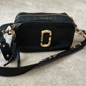Marc Jacobs Black and Gold Crossbody Bag